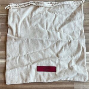 Valentino Cream Dust Bag with Red Logo